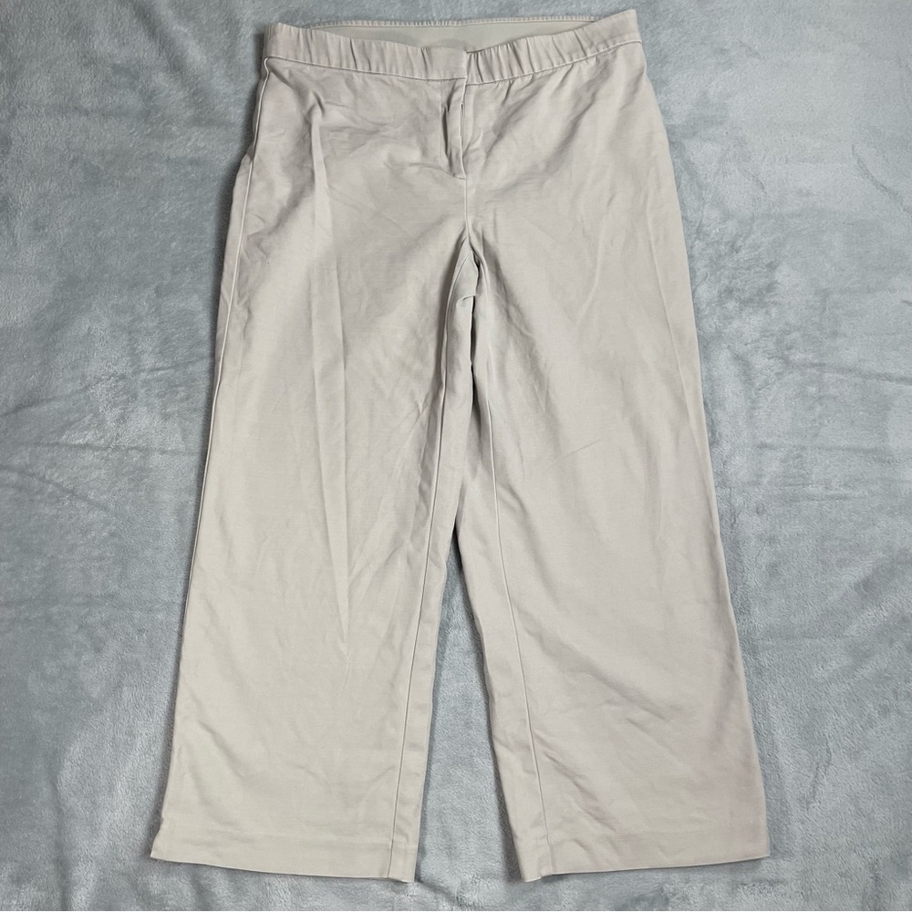 J.Jill Pants 10 Khaki Chino Crop Stretch Comfort Waist Casual Office‎ Career